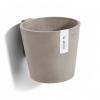 Ecopots Amsterdam Wall kunststof bloempot Taupe - &Oslash; 18 cm