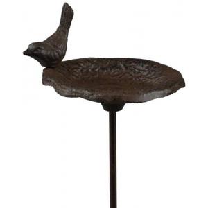 Vogelbad op prikker ø 13 cm H88 cm - gietijzer Vogelbad op prikker ø 13 cm H88 cm - gietijzer