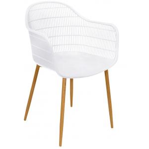 Noville witte tuinstoelen - Set van 4 stuks Noville witte tuinstoelen - Set van 4 stuks