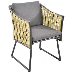 Solamente antraciet wicker tuinstoelen - Set van 2 stuks Solamente antraciet wicker tuinstoelen - Set van 2 stuks