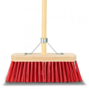 Bezem kunstvezel 30cm met steel Bezem kunstvezel 30cm met steel