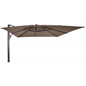 Taurus Zweefparasol taupe 400x300 cm rechthoekige parasol Taurus Zweefparasol taupe 400x300 cm rechthoekige parasol