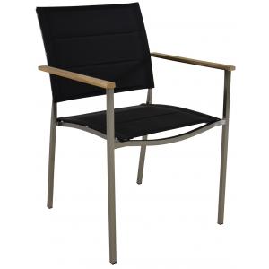 Marmaris RVS zwarte Stapelstoel - Set van 4 stuks Marmaris RVS zwarte Stapelstoel - Set van 4 stuks