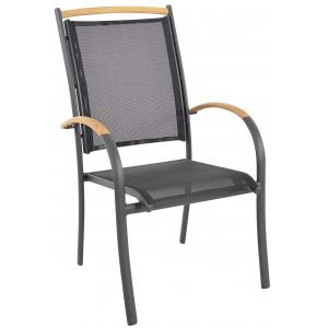 Monza zwarte Stapelstoel zwarte tuinstoel Monza zwarte Stapelstoel zwarte tuinstoel