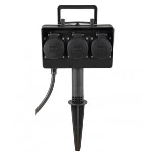 Buitenstopcontact 3-voudig IP44 max 3680 Watt Buitenstopcontact 3-voudig IP44 max 3680 Watt