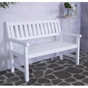 SenS-Line 2-zits Houten tuinbank Bordeaux 125 cm - wit SenS-Line 2-zits Houten tuinbank Bordeaux 125 cm - wit