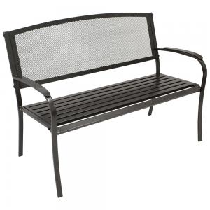 2-zits metalen tuinbank antraciet 119 cm 2-zits metalen tuinbank antraciet 119 cm