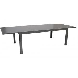 Uitschuifbare tuintafel met glazen blad 200/300 grijs Uitschuifbare tuintafel met glazen blad 200/300 grijs