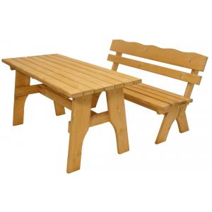 Freital Grenen 3-zits picknickset 200 cm Freital Grenen 3-zits picknickset 200 cm