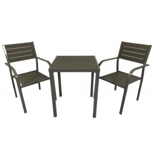 Bistroset 60 x 60 cm met aluminium frame en polywood tafelblad Bistroset 60 x 60 cm met aluminium frame en polywood tafelblad