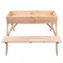 Picknicktafel met zandbak voor kinderen