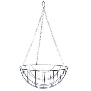 Hanging basket zwart gecoat metaal - L Hanging basket zwart gecoat metaal - L