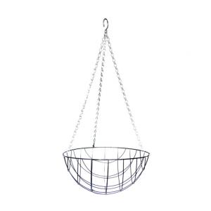 Hanging basket zwart gecoat metaal - M Hanging basket zwart gecoat metaal - M