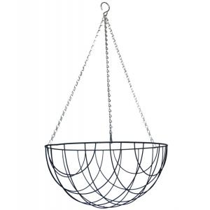 Hanging basket zwart gecoat metaal - XL Hanging basket zwart gecoat metaal - XL