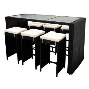 Taormina tuinbar - Aluminium Wicker Glas - Zwart Taormina tuinbar - Aluminium Wicker Glas - Zwart