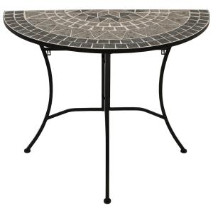 Bistrotafel halfrond - Aluminium steen - Zwart 90 cm Bistrotafel halfrond - Aluminium steen - Zwart 90 cm