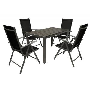 Cádiz aluminium tuinset - Aluminium Polywood Textiel - Grijs Cádiz aluminium tuinset - Aluminium Polywood Textiel - Grijs