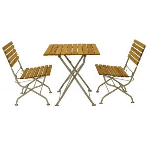 Genève bistroset - Robina hout Gegalvaniseerd platstaal - Bruin Genève bistroset - Robina hout Gegalvaniseerd platstaal - Bruin