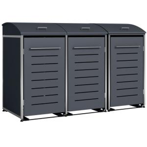 Kliko ombouw - Gecoat verzinkt staal - Antraciet voor 3 kliko's Kliko ombouw - Gecoat verzinkt staal - Antraciet voor 3 kliko's