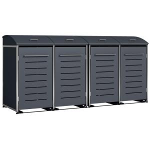 Kliko ombouw - Gecoat verzinkt staal - Antraciet voor 4 kliko's Kliko ombouw - Gecoat verzinkt staal - Antraciet voor 4 kliko's