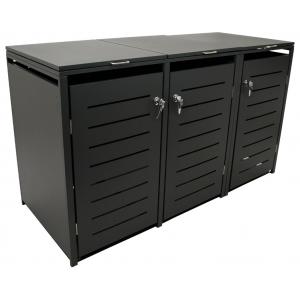 Kliko ombouw - Verzinkt staal - voor 3 kliko's Antraciet Kliko ombouw - Verzinkt staal - voor 3 kliko's Antraciet