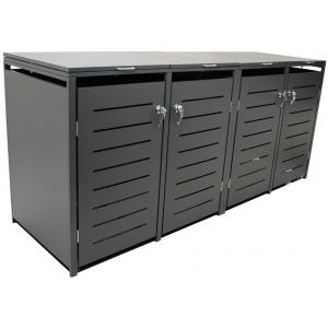 Kliko ombouw - Verzinkt staal - voor 4 kliko's 120L Antraciet Kliko ombouw - Verzinkt staal - voor 4 kliko's 120L Antraciet