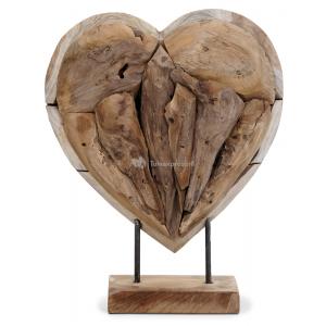 Deco Hart houten beeld 50 cm Deco Hart houten beeld 50 cm