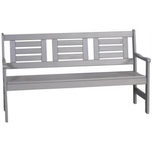 Houten 3-zits bank Boulogne grijs Houten 3-zits bank Boulogne grijs