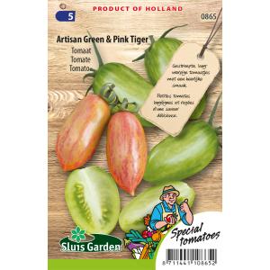 Tomaat (langgerekt) zaden - Artisan Green & Pink Tiger Tomaat (langgerekt) zaden - Artisan Green & Pink Tiger