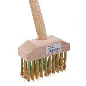 Tuinbezem klein met messing haren en steel Tuinbezem klein met messing haren en steel