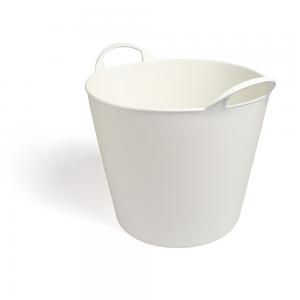 Flexibele kuip voor tuinafval wit 10 liter Flexibele kuip voor tuinafval wit 10 liter