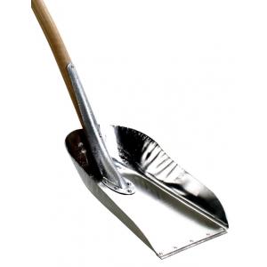 Stalschop 30 cm aluminium met slijtstrip en houten steel 145 cm Stalschop 30 cm aluminium met slijtstrip en houten steel 145 cm