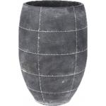 Detroit earth high bloempot 19x19x27 cm grijs