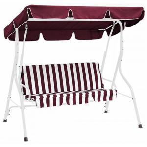 Florida 3-persoons schommel tuinbank wit-bordeaux Florida 3-persoons schommel tuinbank wit-bordeaux