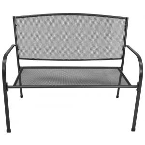 New York 2-persoons metalen tuinbank donkergrijs New York 2-persoons metalen tuinbank donkergrijs