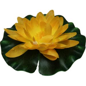 Waterlelie geel kunststof 14cm Waterlelie geel kunststof 14cm