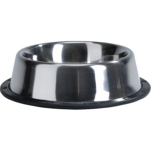 Rvs eet of drinkbakje met antisliprand Rvs eet of drinkbakje met antisliprand